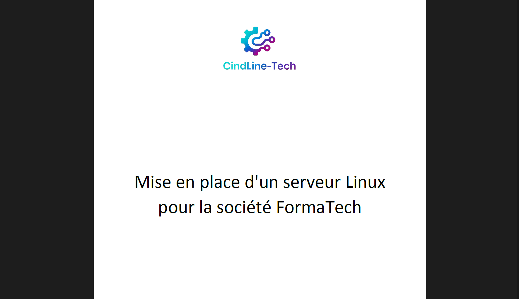 Capture d'écran du projet de création de serveur sous Linux